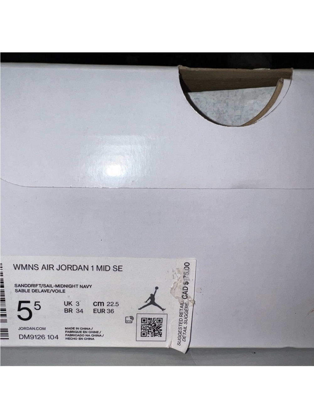 Nike Air Jordan 1 Mid Women’s Sneakers - Sanddrift - Picture 2 of 3